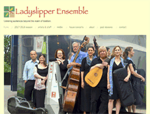 Tablet Screenshot of ladyslipperensemble.org